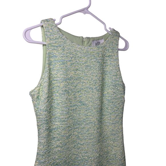 Badgley Mischka Jewel Sheath Cocktail Dress 6 Stretch Knee Length Sleeveless - Picture 2 of 9